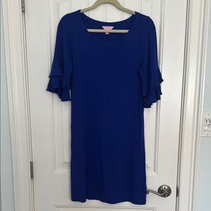 Lilly Pulitzer Blue Ruffled Tiered Mini Dress